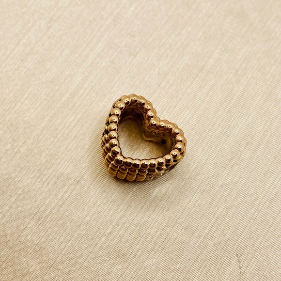 EUC Pandora 787516 Pandora Rose Beaded Heart Charm - Picture 6 of 9